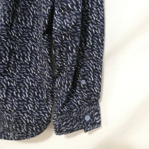 MODERN AMUSEMENT | medium | Stylish Dark Blue Patterned Shirt | Chest Pocket - Picture 16 of 16